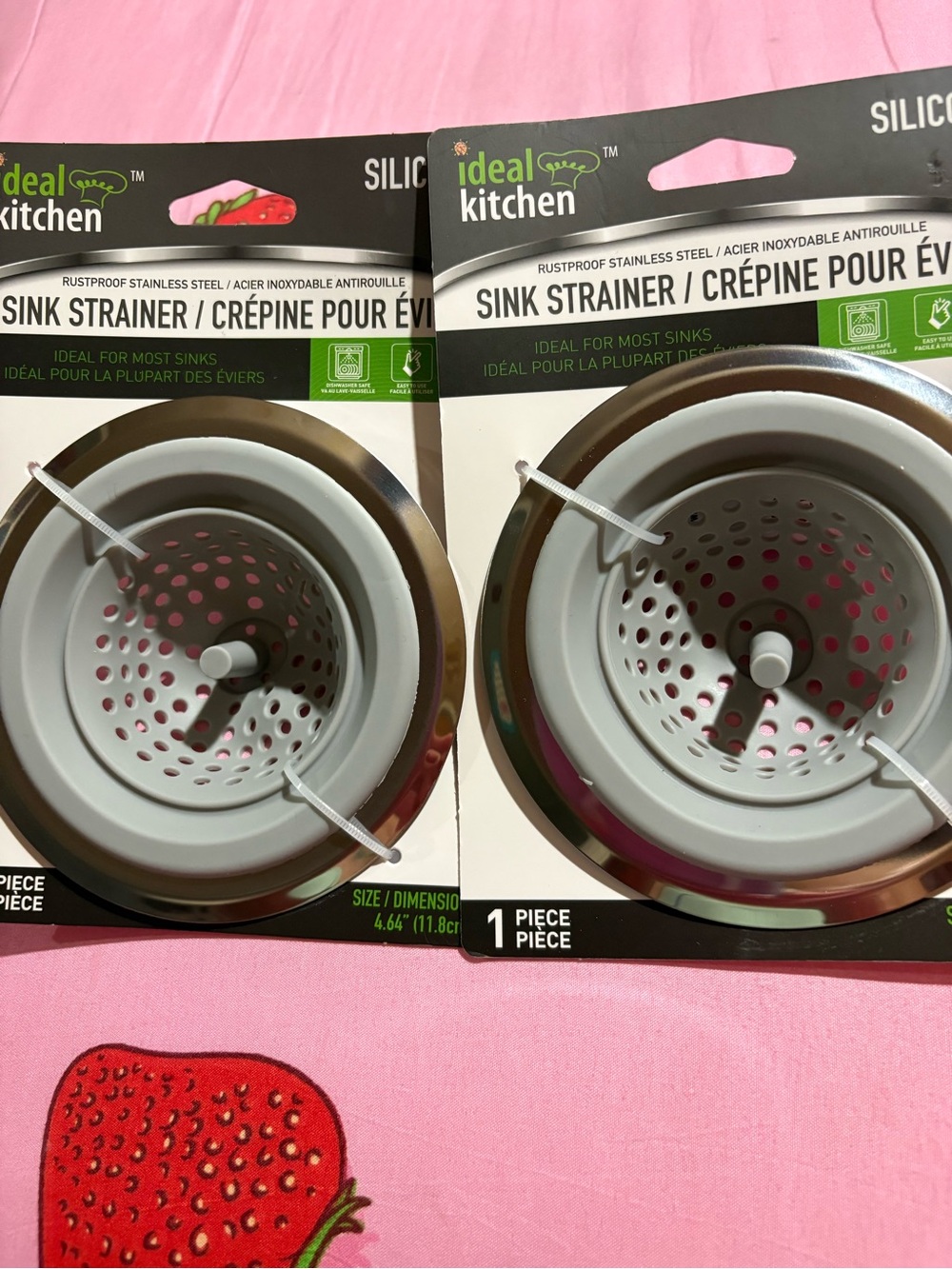2 silicone sink strainers